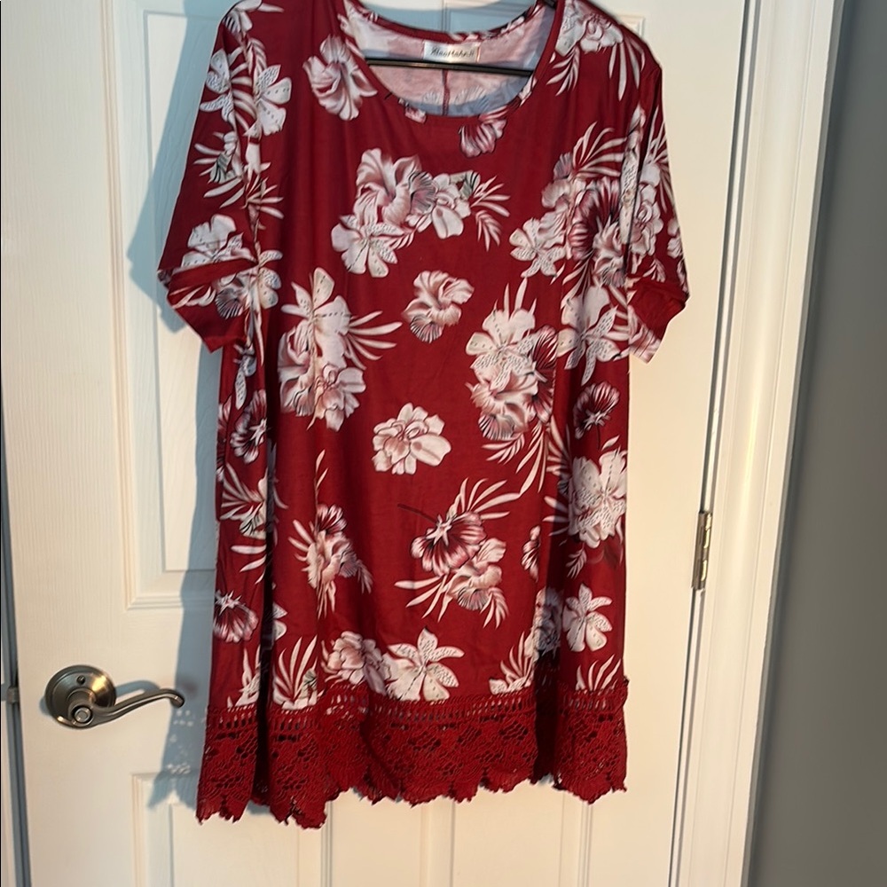 Floral Red Women's Top